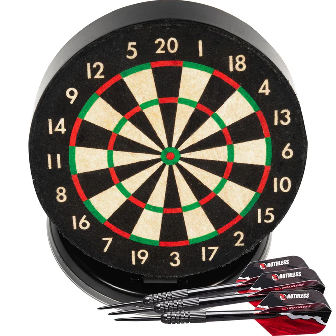 Ruthless Mini desktop dartboard - incl. darts