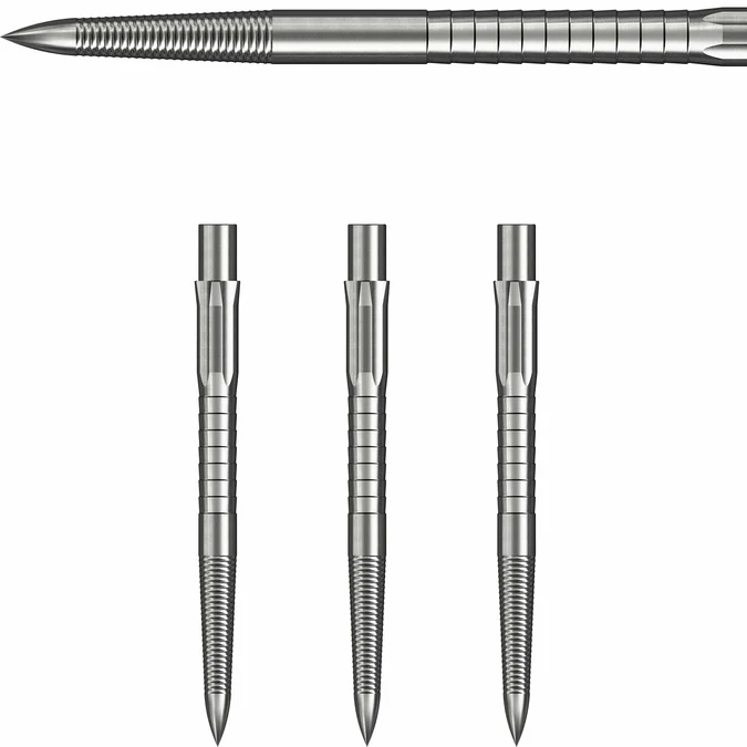 Caliburn EVO dart points Micro grip zilver