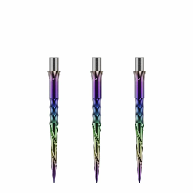 [EVO036] Caliburn EVO Dart points Spiro rainbow - no lip (28 mm)