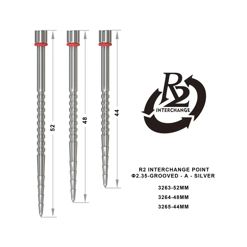 One80 R2 interchange point grooved A zilver - 2,35mm