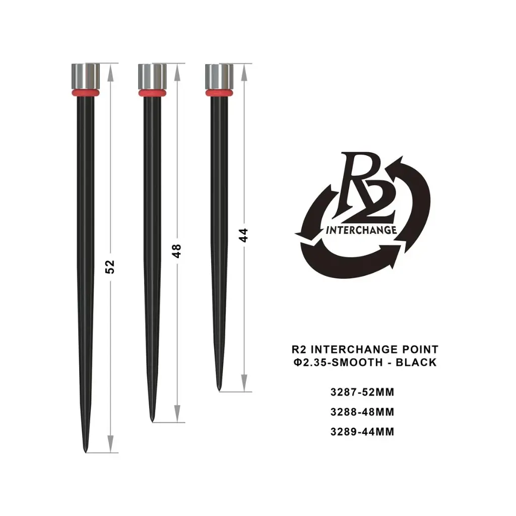 One80 R2 interchange point smooth zwart - 2,35mm