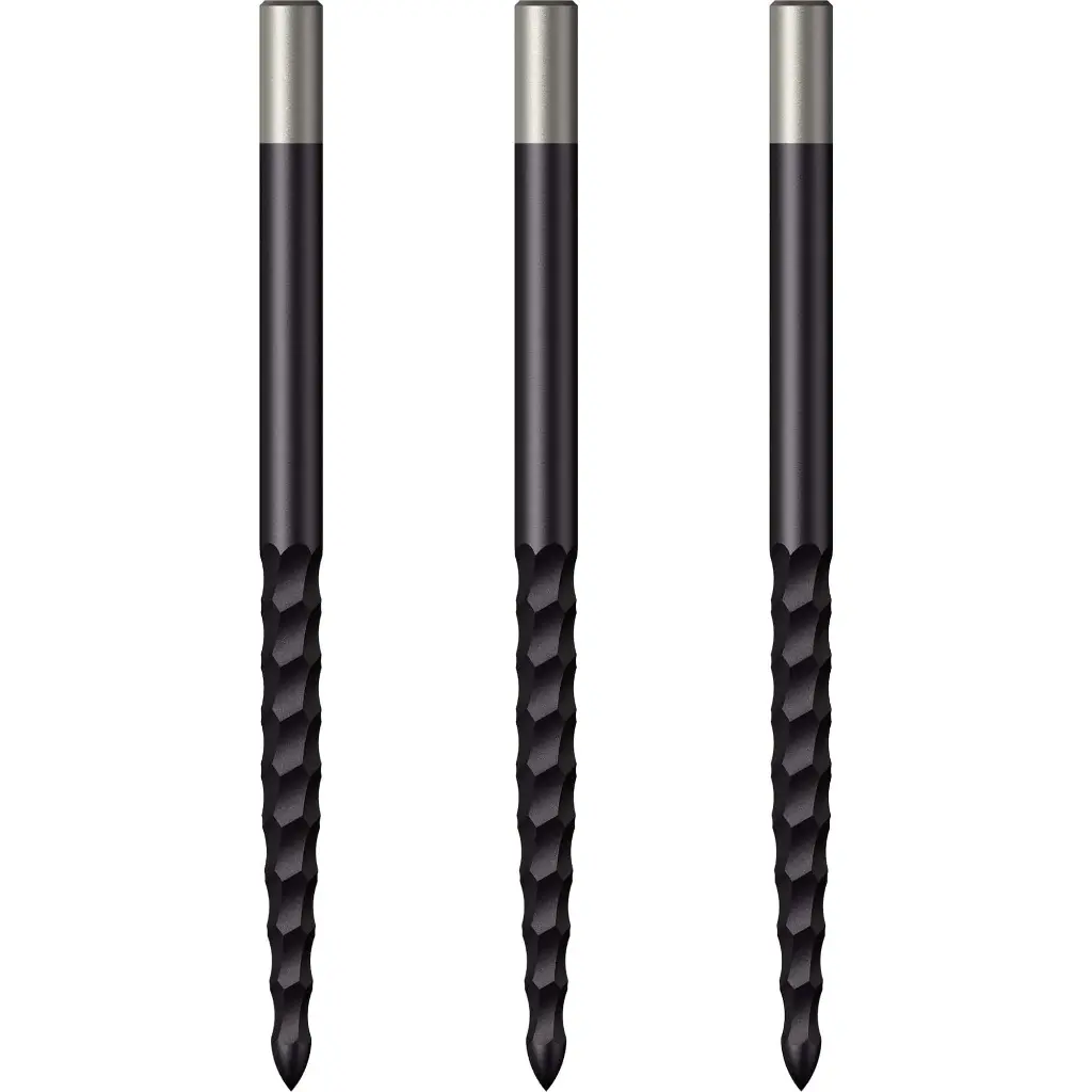 Mission Lunar FS dart points - rough cut zwart