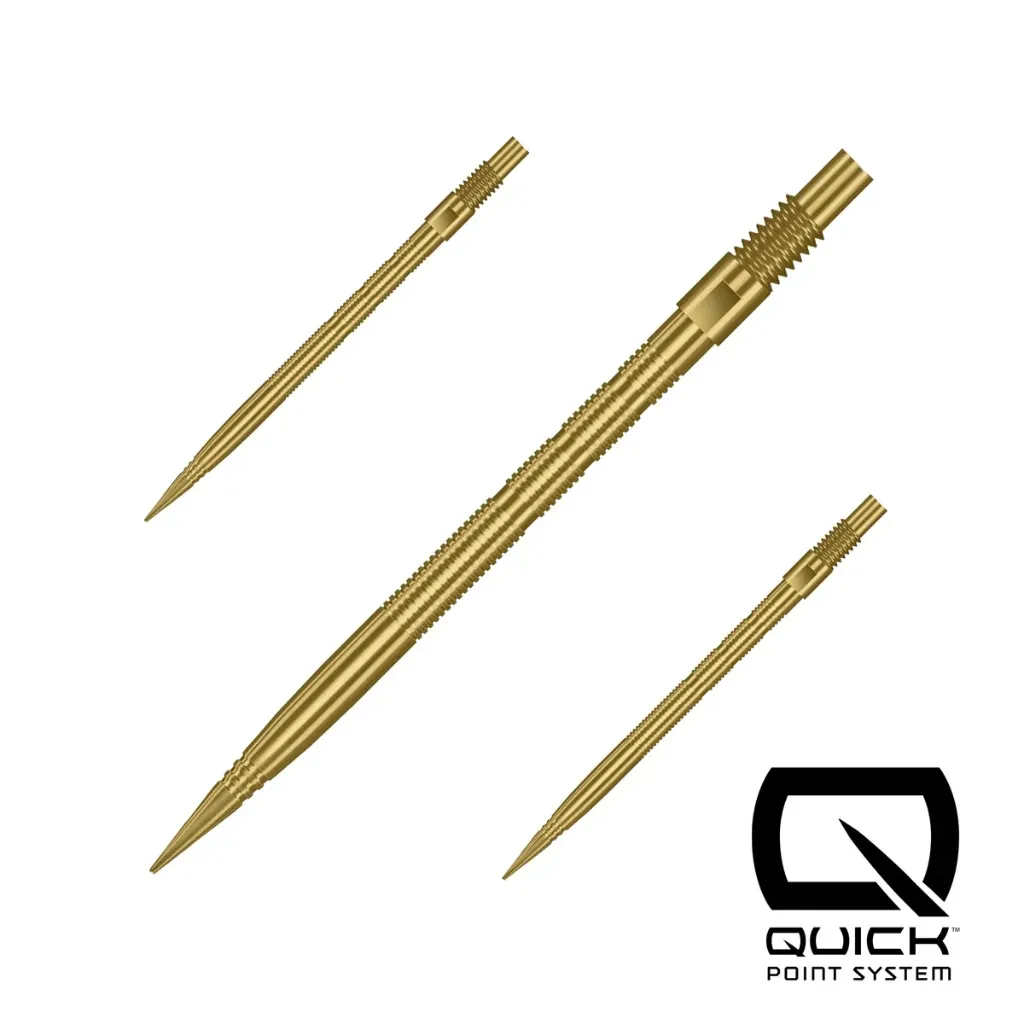 [140614] Harrows Quick point Micro grip goud (26 mm)