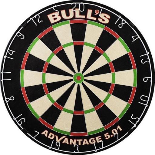 [BU-68000] Bull's Advantage 501 Dartboard incl. Clickfix Bracket