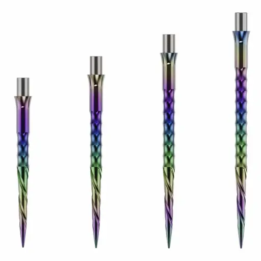 Caliburn EVO Dart points Spiro rainbow - no lip