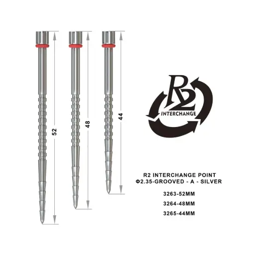 One80 R2 interchange point grooved A zilver - 2,35mm