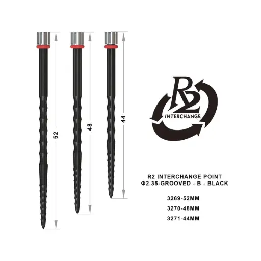 [3271] One80 R2 interchange point grooved B zwart - 2,35mm