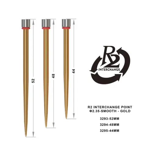 One80 R2 interchange point smooth goud - 2,35mm