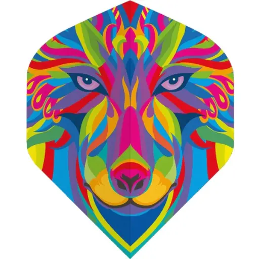 [F3782] Designa Metronic multicolour wolf