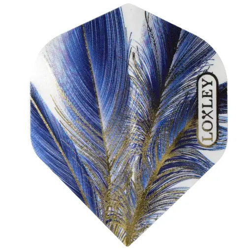 [LOX000359DAR] Loxley Feather flights Blue gold